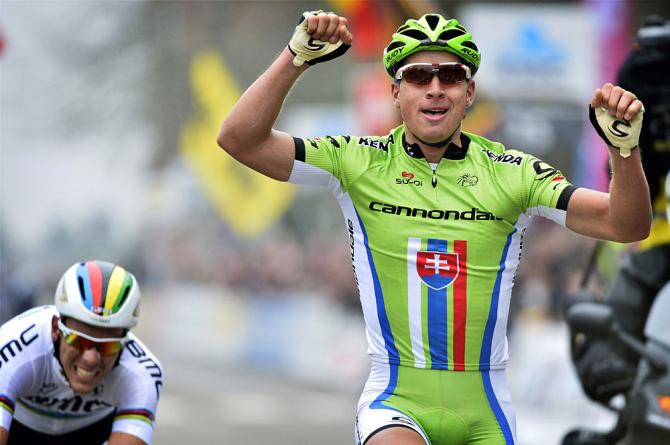 Sagan schiaffeggia il campione nel mondo in carica alla Freccia del Brabante (foto Bettini)