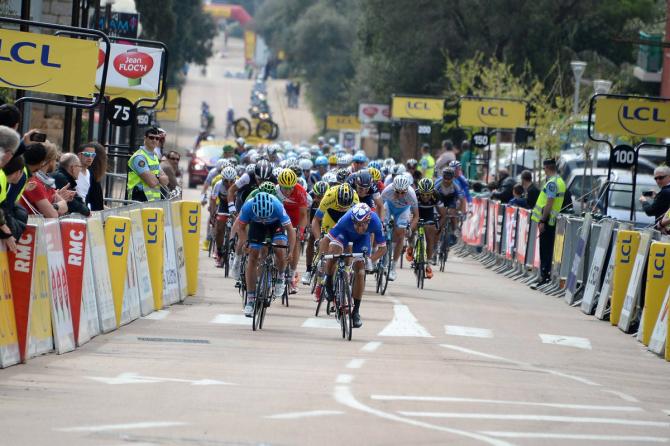 Bouhanni ad un passo dalla vittoria nella tappa mattutina del primo giorno del Critérium International (foto ASO/P.Perreve)