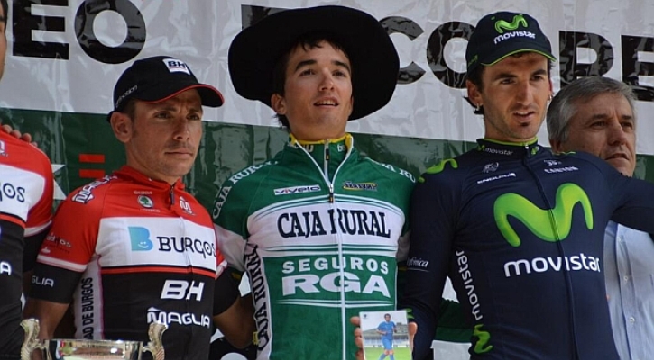 Il podio della corsa iberica (foto Movistar)