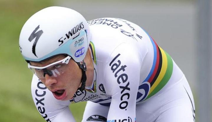 Tony Martin guarda dritto verso il successo nella crono finale del Giro dei Paesi Baschi (foto Tim de Waele)