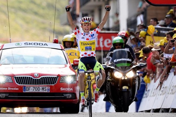 Rafal Majka coglie la seconda vittoria al Tour 2014 (foto Tim De Waele/TDW Sport)