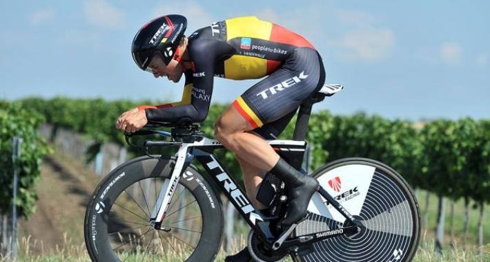 Vandewalle in azione nella crono di Podersdorf (foto Mario Stiehl)