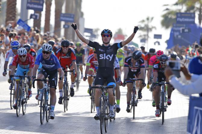 Viviani in gloria sul lungomare di Palm Jumeirah (foto Bettini)