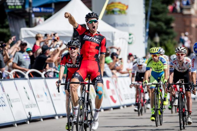 Tailor Phinney riassapora il gusto del successo sul traguardo di Steamboat Springs, prima frazione dellex Giro del Colorado (foto Jonathan Devich/epicimages.us)