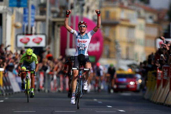 Lo sprint che ha deciso le sorti delledizione 2016 della Parigi-Nizza (Getty Images Sport)