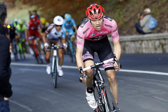 Lattacco di Dumoulin sullascesa finale al Rifugio Aremogna (foto Bettini)