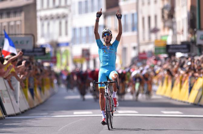 Fabio Aru festeggia il primo successo del 2016 (foto Tim de Waele/TDWSport.com)