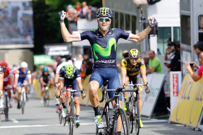 Lo spagnolo Herrada si impone al termine del primo arrivo in salita del Delfinato 2016 (foto Bettini)