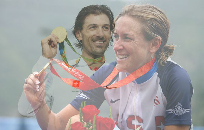 Fabian Cancellara e Kristin Armstrong, i due protagonisti delle crono olimpiche di Rio 2016 (Getty Images Sport)