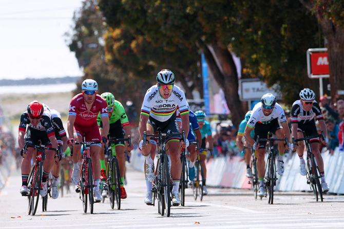 Sagan coglie sul traguardo di Morro Bay la sua 16a affermazione in carriera al Tour of California (foto Tim de Waele/TDWSport.com)