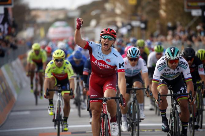 Kittel torna a ruggire sul traguardo di Follonica, seconda tappa della Tirreno-Adriatico 2018 (foto Bettini)