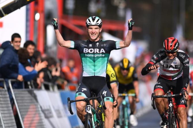 Laustraliano Jay McCarthy si impone nellunica frazione del Giro dei Paesi Baschi 2018 che lasciava aperte le porte ai velocisti (foto Tim de Waele/TDWSport.com)