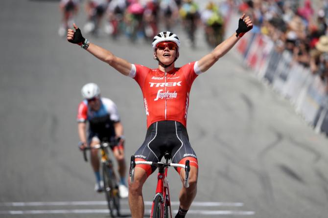 Continua il feeling di Toms Skujiņš con il Giro di California con la terza vittoria di tappa in carriera del corridore lettone nella corsa statunitense (Getty Images)