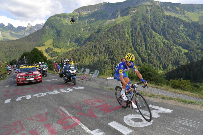 Alaphilippe in fuga verso la vittoria (Getty Images)