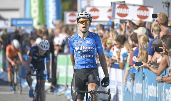 Wout Van Aert si impone nella decisiva frazione di Vejle (foto Bettini)