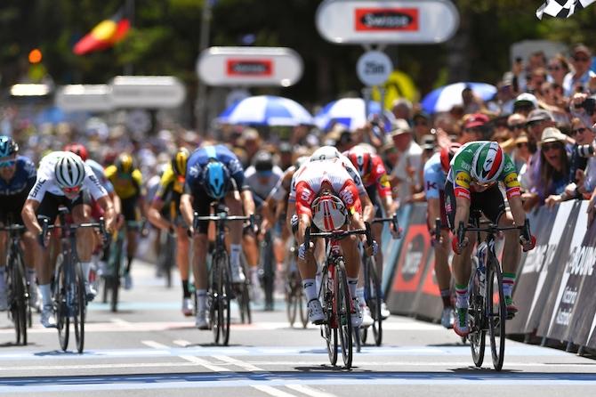 Elia Viviani ottiene la sua seconda affermazione stagionale facendo sua la corsa organizzata dallex corridore Cadel Evans (Getty Images)