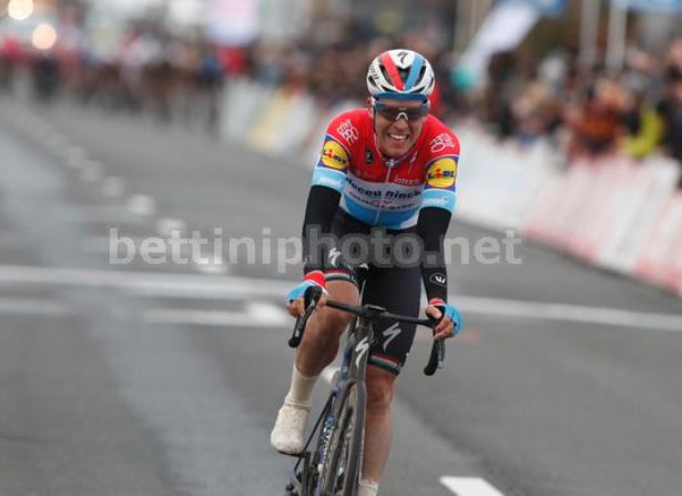 Impresa di Bob Jungels alledizione 2019 della Kuurne-Bruxelles-Kuurne (foto Bettini)