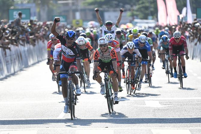 Vittoria del malese Mohd Hariff Saleh nella seconda frazione del Tour de Langkawi (Getty Images)