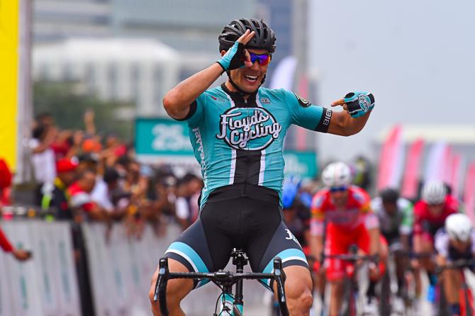 Travis McCabe vince la terza frazione del Tour de Langkawi (foto Bettini)