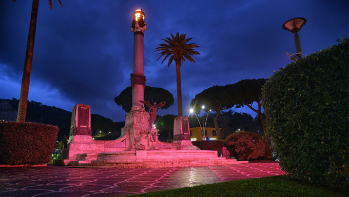 Anche il monumento ai caduti di Frascati sè rifatto il look in occasione del Giro (www.controluce.it)