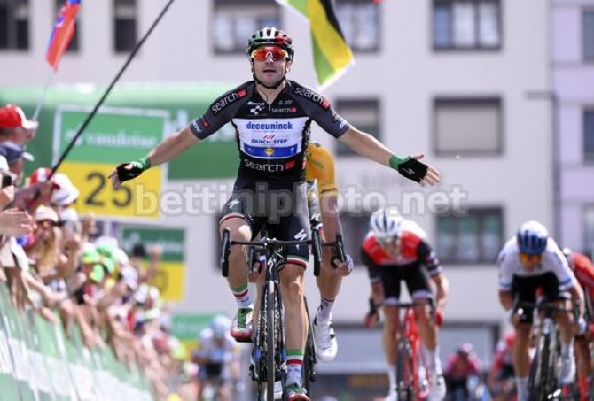 Viviani sè sbloccato: suo anche limpegnativo traguardo di Einsiedeln (foto Bettini)