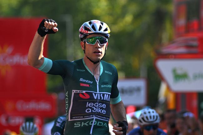 Toc toc, per la seconda volta in questa edizione della Vuelta Van Aert bussa alle porte del successo (Getty Images)