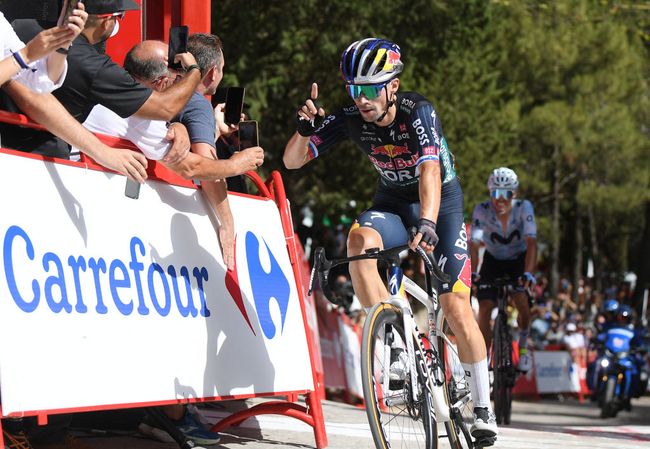 Secondo successo di tappa alla Vuelta 2024 per Roglic a Cazorla (foto Jorge Guerrero / AFP / Getty Images)