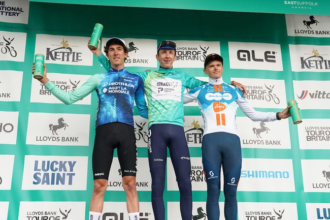 Il podio del Tour of Britain 2024 (foto SWPix.com)