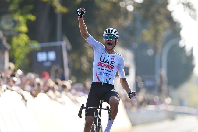 La prima vittoria da professionista di Filippo Baroncini (Getty Images)